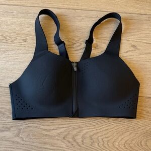 VSX Black Zip-Front Sports Bra